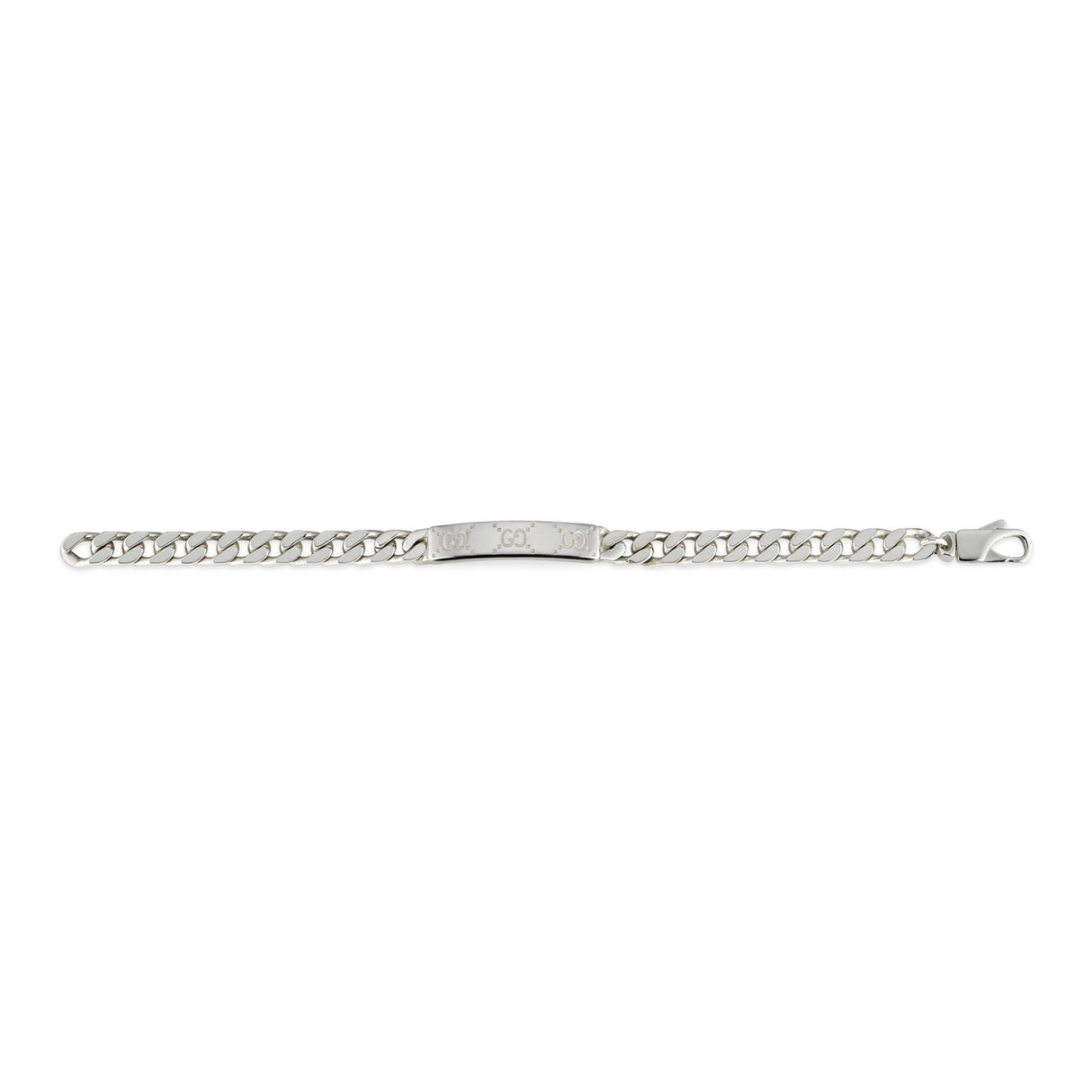 Bracciale Signature Catena con Targhetta GG Argento-Bracciali-GUCCI-Gioielleria Granarelli