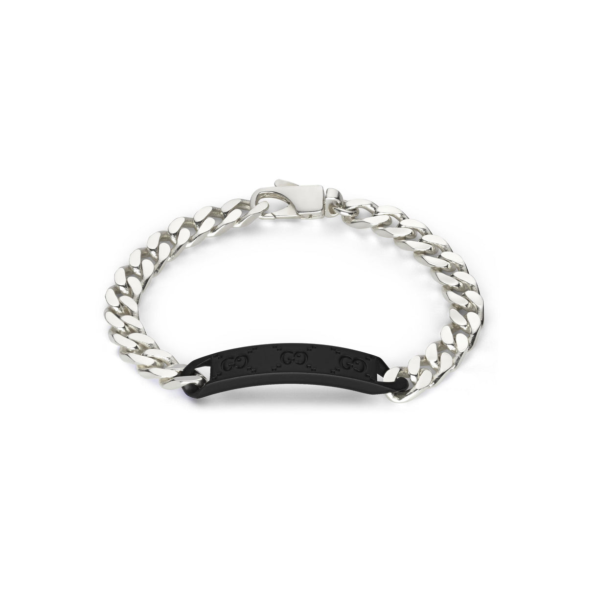 Bracciale Catena con Targhetta GG Argento-Bracciali-GUCCI-Gioielleria Granarelli
