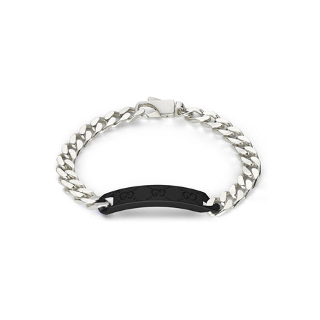 Bracciale Catena con Targhetta GG Argento-Bracciali-GUCCI-Gioielleria Granarelli