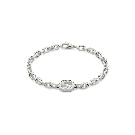 Bracciale Interlocking Catena GG in Argento-Bracciali-GUCCI-Gioielleria Granarelli