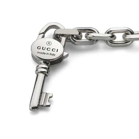 Bracciale Trademark Catena con Chiave in Argento-Bracciali-GUCCI-Gioielleria Granarelli