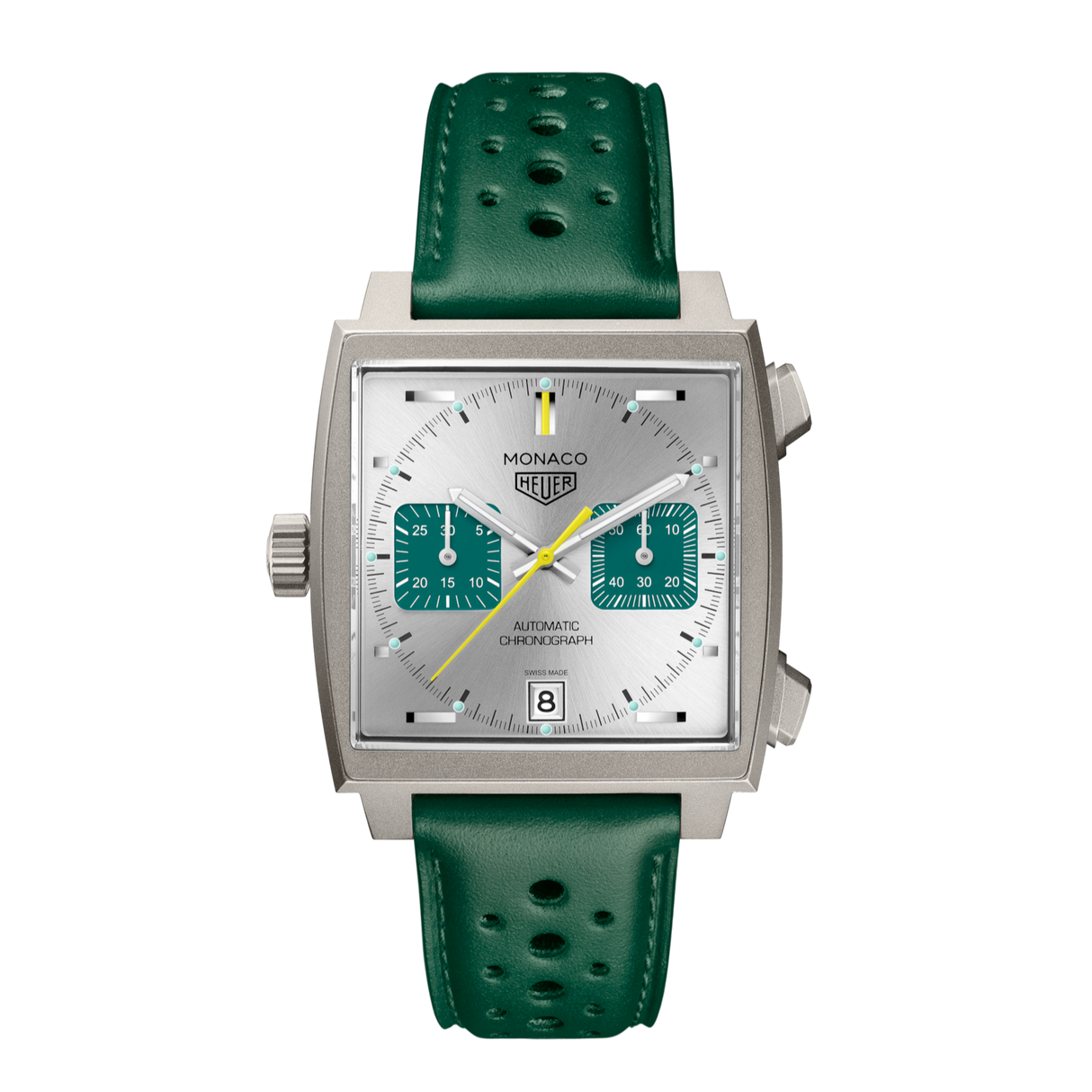 TAG Heuer Monaco Chronograph Racing Green Titanio-Orologi-TAG HEUER-Gioielleria Granarelli