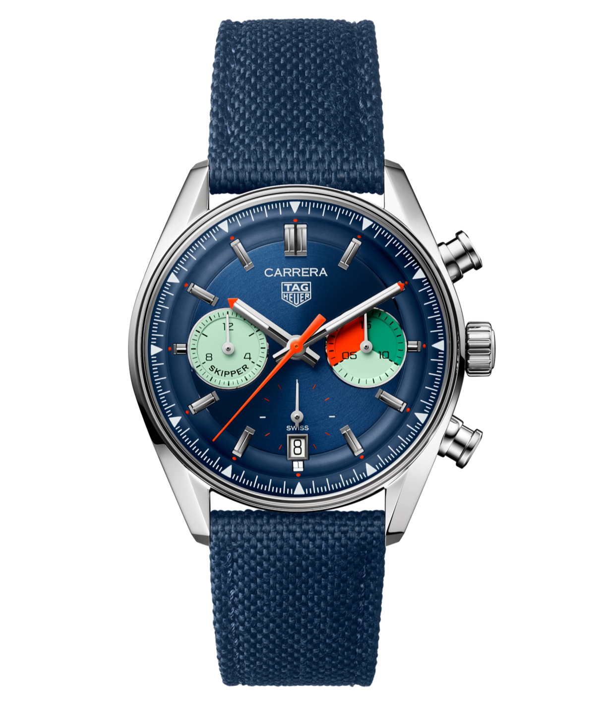 Carrera Automatico Chronograph Skipper Blu 39 mm