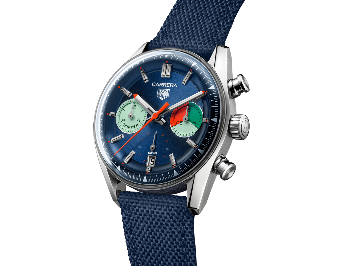 Carrera Automatico Chronograph Skipper Blu 39 mm