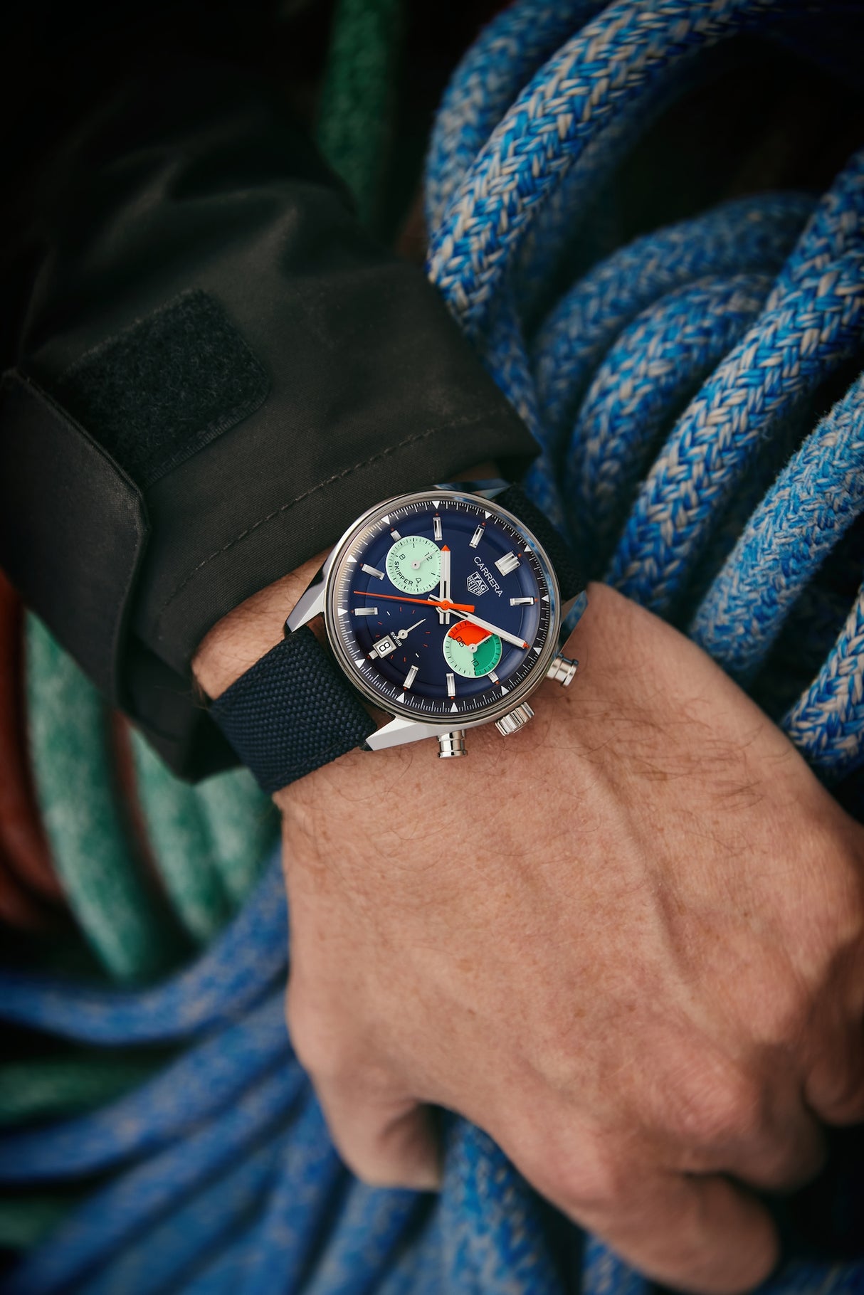 Carrera Automatico Chronograph Skipper Blu 39 mm