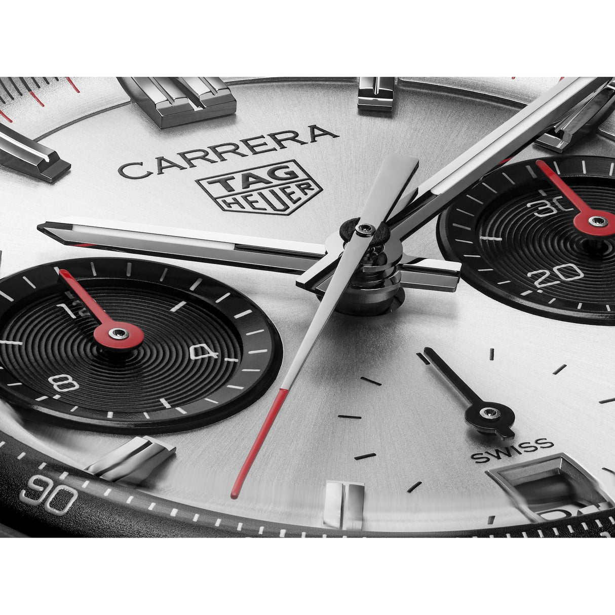 Carrera Chronografo Quadrante Panda39 mm-Orologi-TAG HEUER-Gioielleria Granarelli