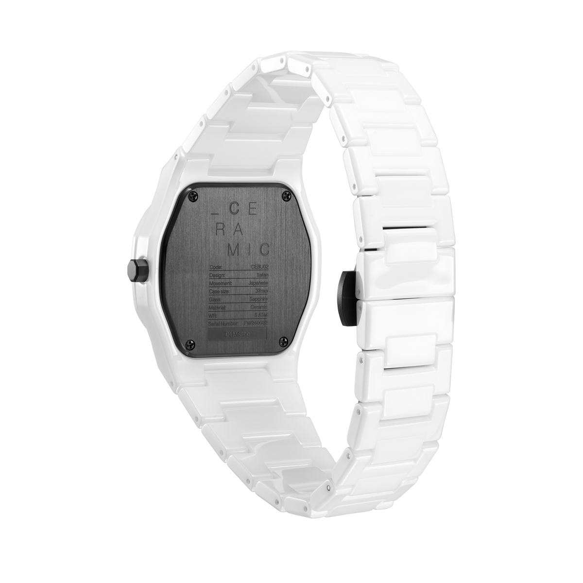 Ceramica Pure White 37mm-Orologi-D1 MILANO-Gioielleria Granarelli