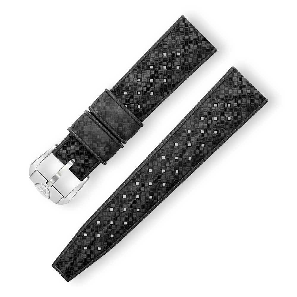 Cinturino Squale Homage Tropic Rubber Black - 20mm