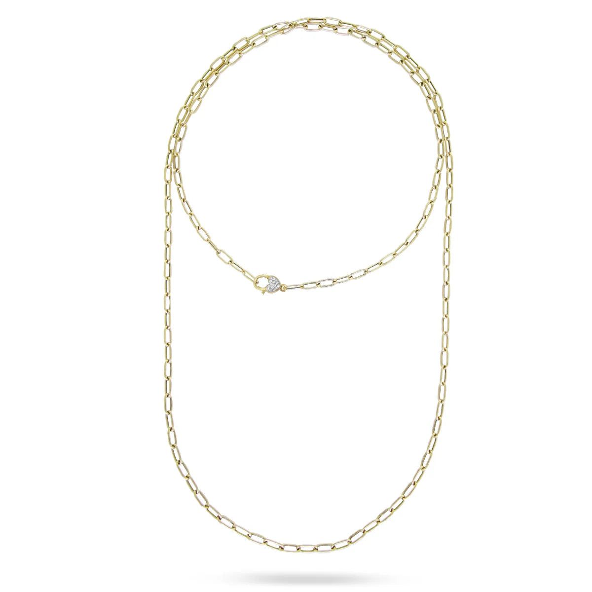 COLLANA CATENA CHEVAL DOUBLE MOSCHETTONE CUORE