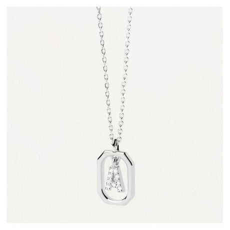 COLLANA CON LETTERA A MINI SILVER-Girocolli-PDPAOLA-Gioielleria Granarelli