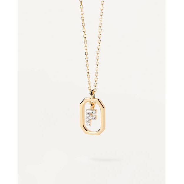 COLLANA CON LETTERA F MINI-Girocolli-PDPAOLA-Gioielleria Granarelli