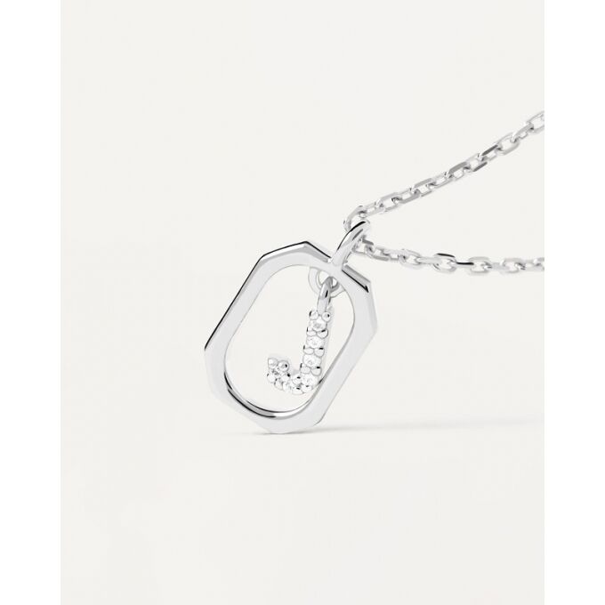 COLLANA CON LETTERA J MINI SILVER-PDPAOLA-CO02-521-U-Gioielleria Granarelli