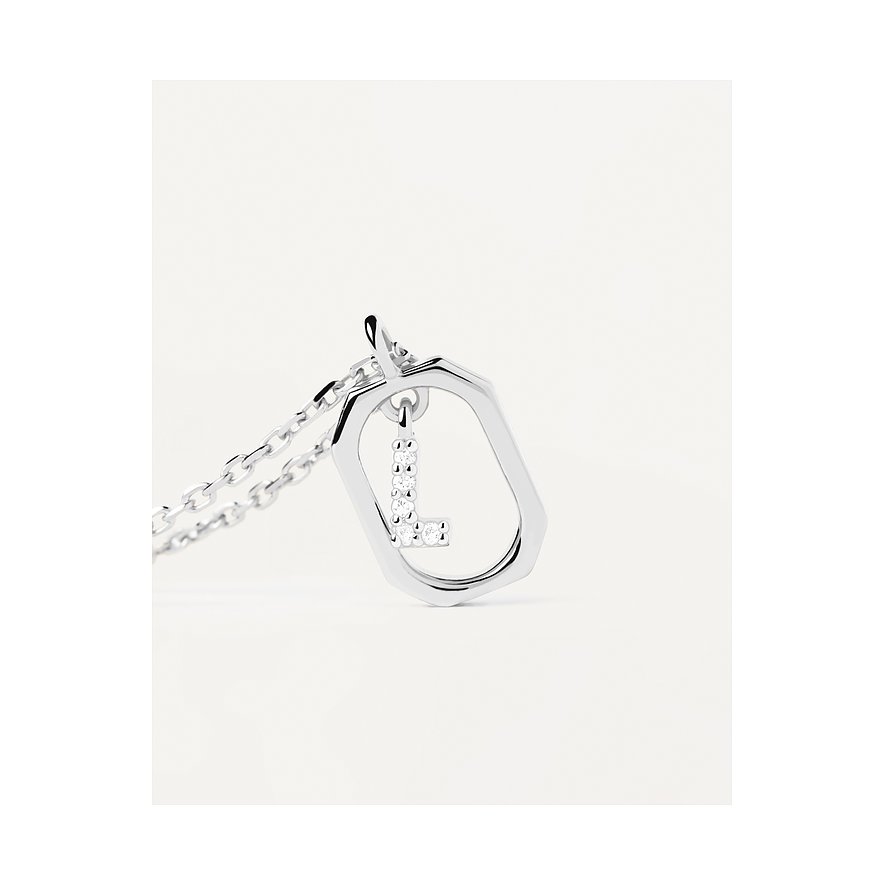 COLLANA CON LETTERA L MINI SILVER-PDPAOLA-CO02-523-U-Gioielleria Granarelli