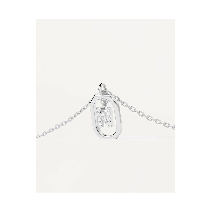 COLLANA CON LETTERA N MINI SILVER-PDPAOLA-CO02-525-U-Gioielleria Granarelli