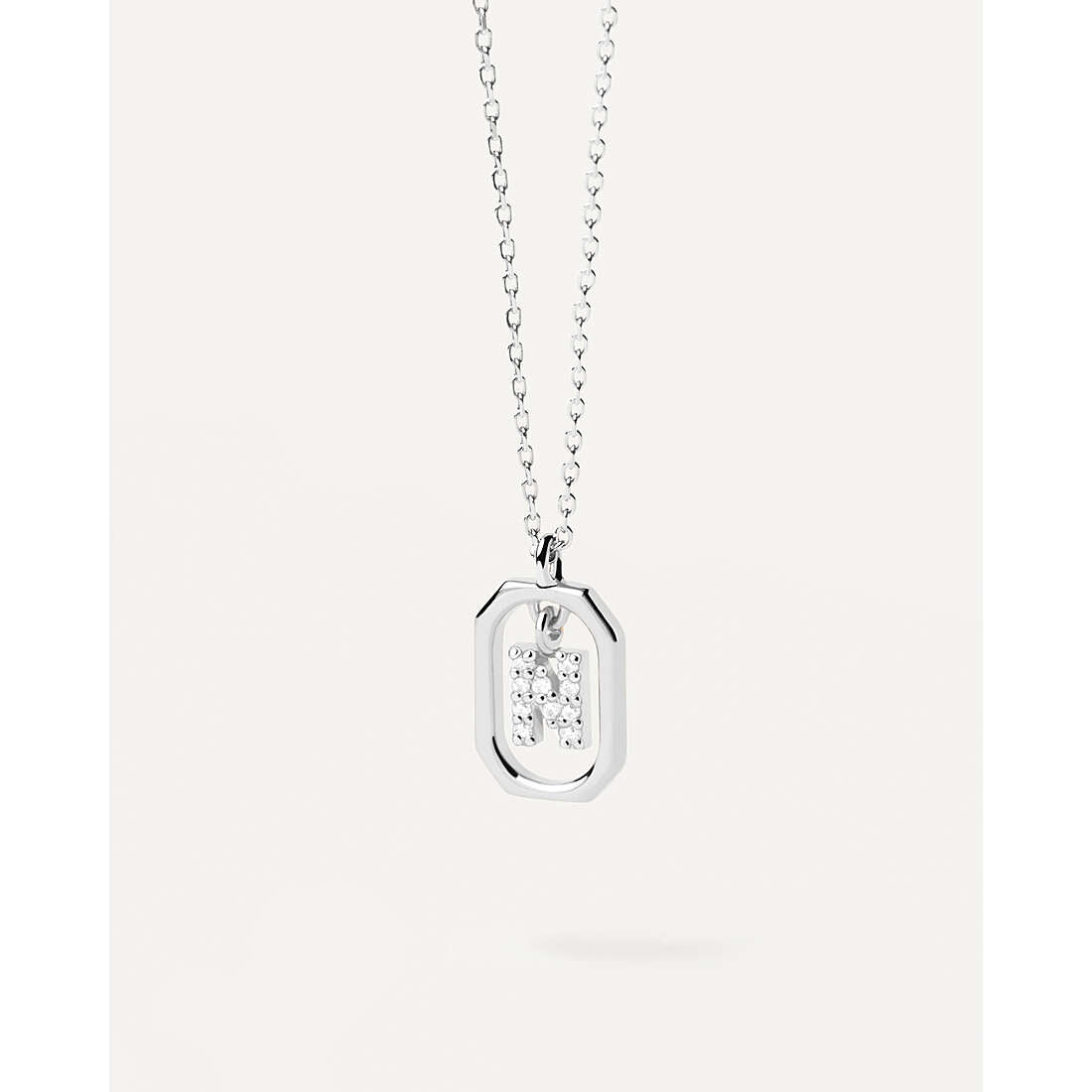 COLLANA CON LETTERA N MINI SILVER-PDPAOLA-CO02-525-U-Gioielleria Granarelli