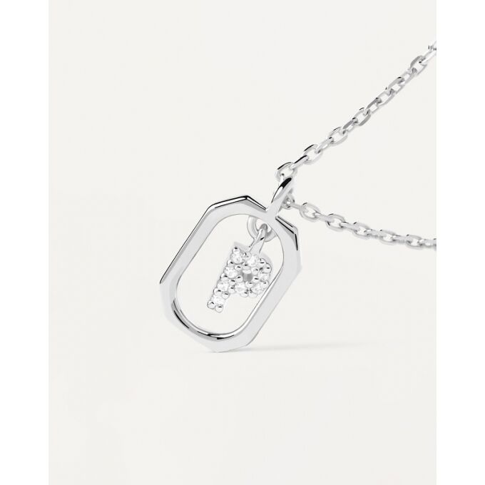 COLLANA CON LETTERA P MINI SILVER-PDPAOLA-CO02-527-U-Gioielleria Granarelli