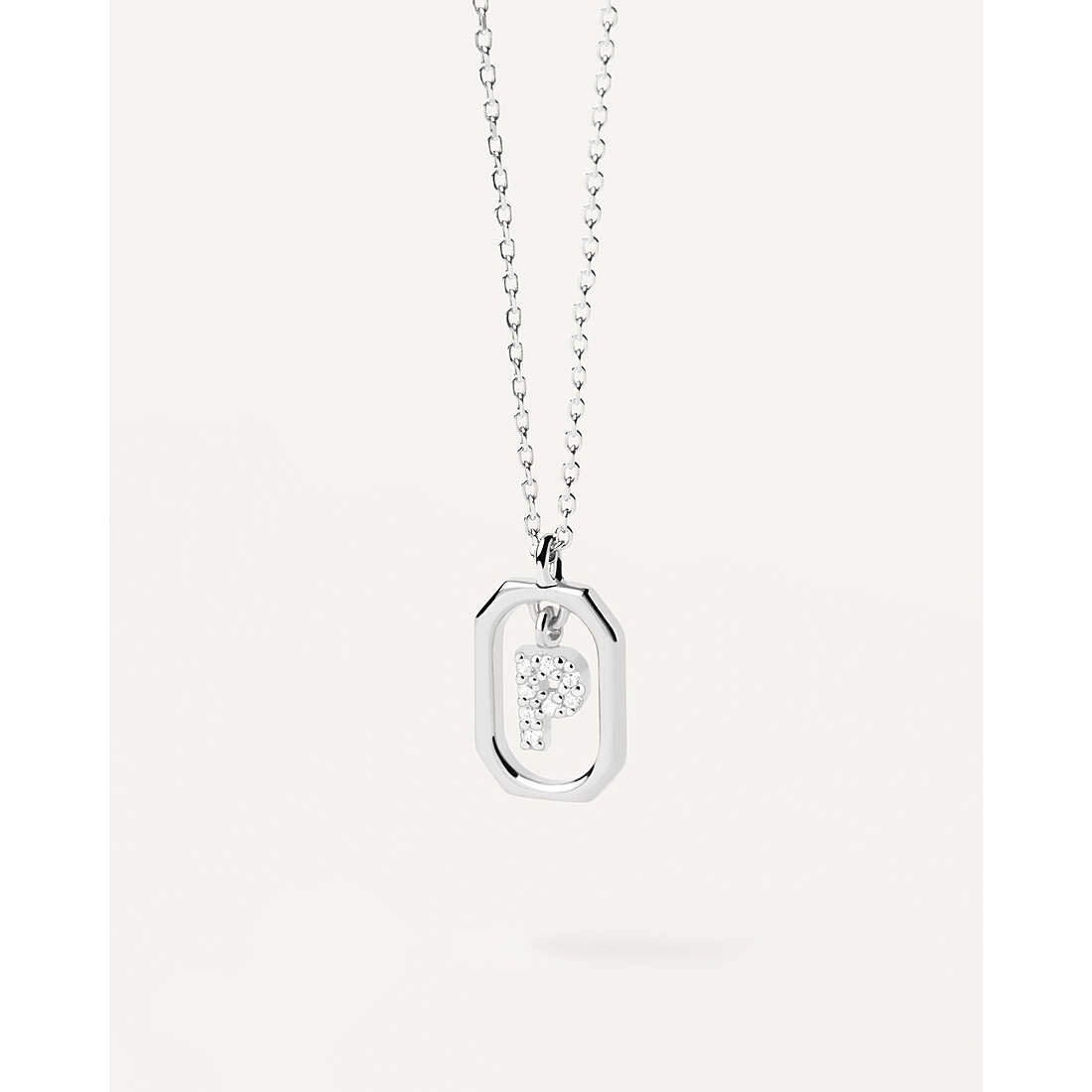 COLLANA CON LETTERA P MINI SILVER-PDPAOLA-CO02-527-U-Gioielleria Granarelli