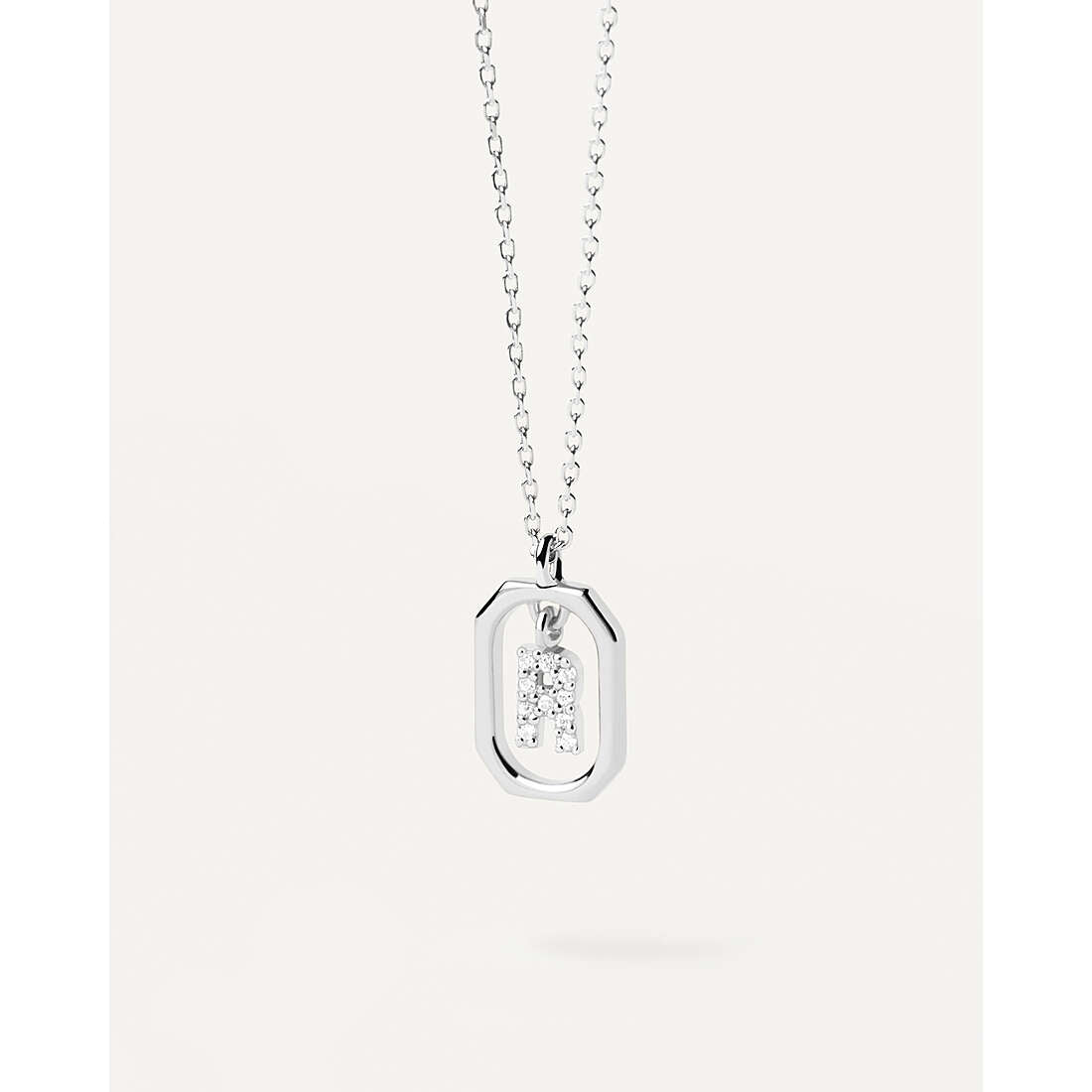 COLLANA CON LETTERA R MINI SILVER-PDPAOLA-CO02-529-U-Gioielleria Granarelli