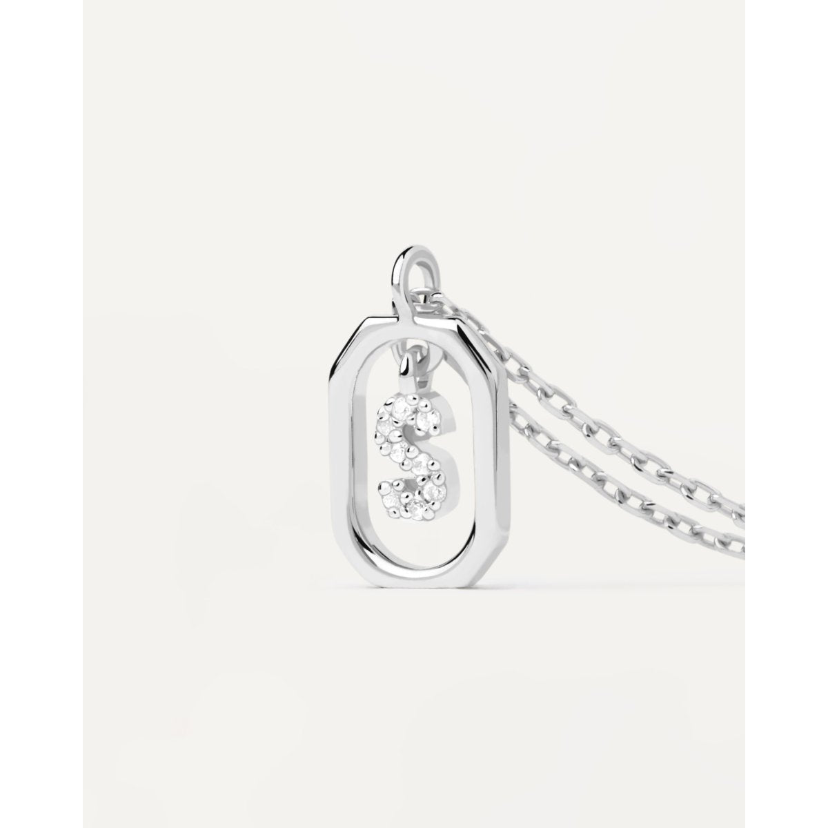 COLLANA CON LETTERA S MINI SILVER-PDPAOLA-CO02-530-U-Gioielleria Granarelli