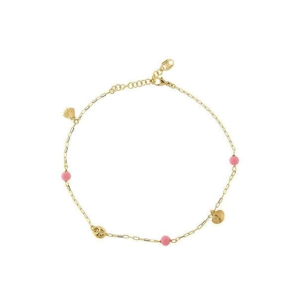 Cavigliera Charms Conchiglie Rosa-Bracciali-RUE DES MILLE- [SKU] -Gioielleria Granarelli