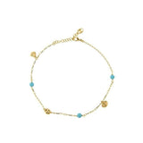 Cavigliera Charms Conchiglie Turchese-Bracciali-RUE DES MILLE- [SKU] -Gioielleria Granarelli