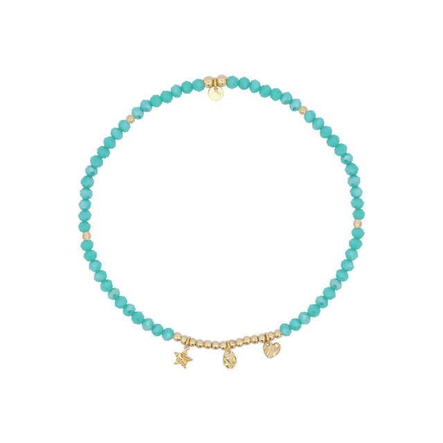 Cavigliera Elastica Verde Acqua-Bracciali-RUE DES MILLE-Gioielleria Granarelli