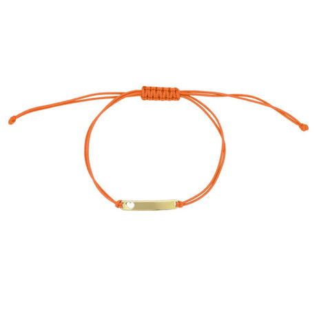 Cavigliera Tessuto Arancio e Lastra-Bracciali-RUE DES MILLE-Gioielleria Granarelli