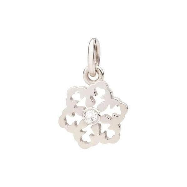 Charm dodo Fiocco di Neve Oro Bianco-Ciondoli-DODO- [SKU] -Gioielleria Granarelli