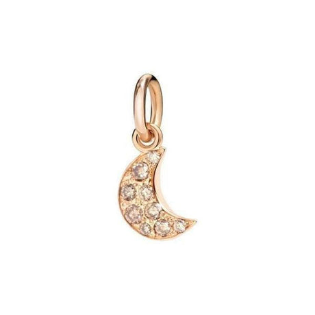 Charm DoDo Luna Prezioso con diamanti brown-Ciondoli-DODO- [SKU] -Gioielleria Granarelli