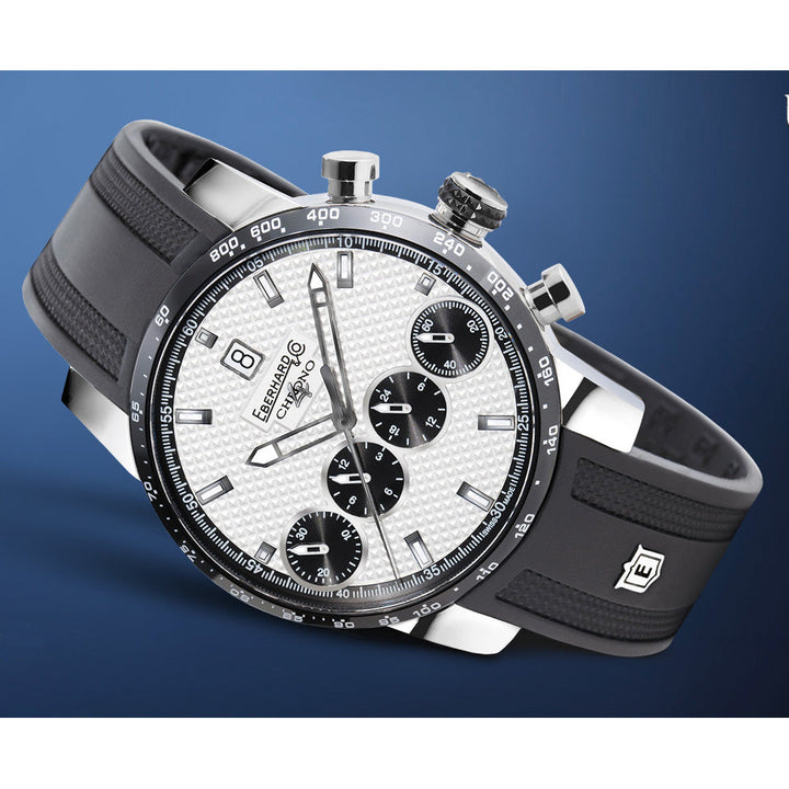 Chrono 4 21-42 Automatico Silver/Black-Orologi-EBERHARD-Gioielleria Granarelli