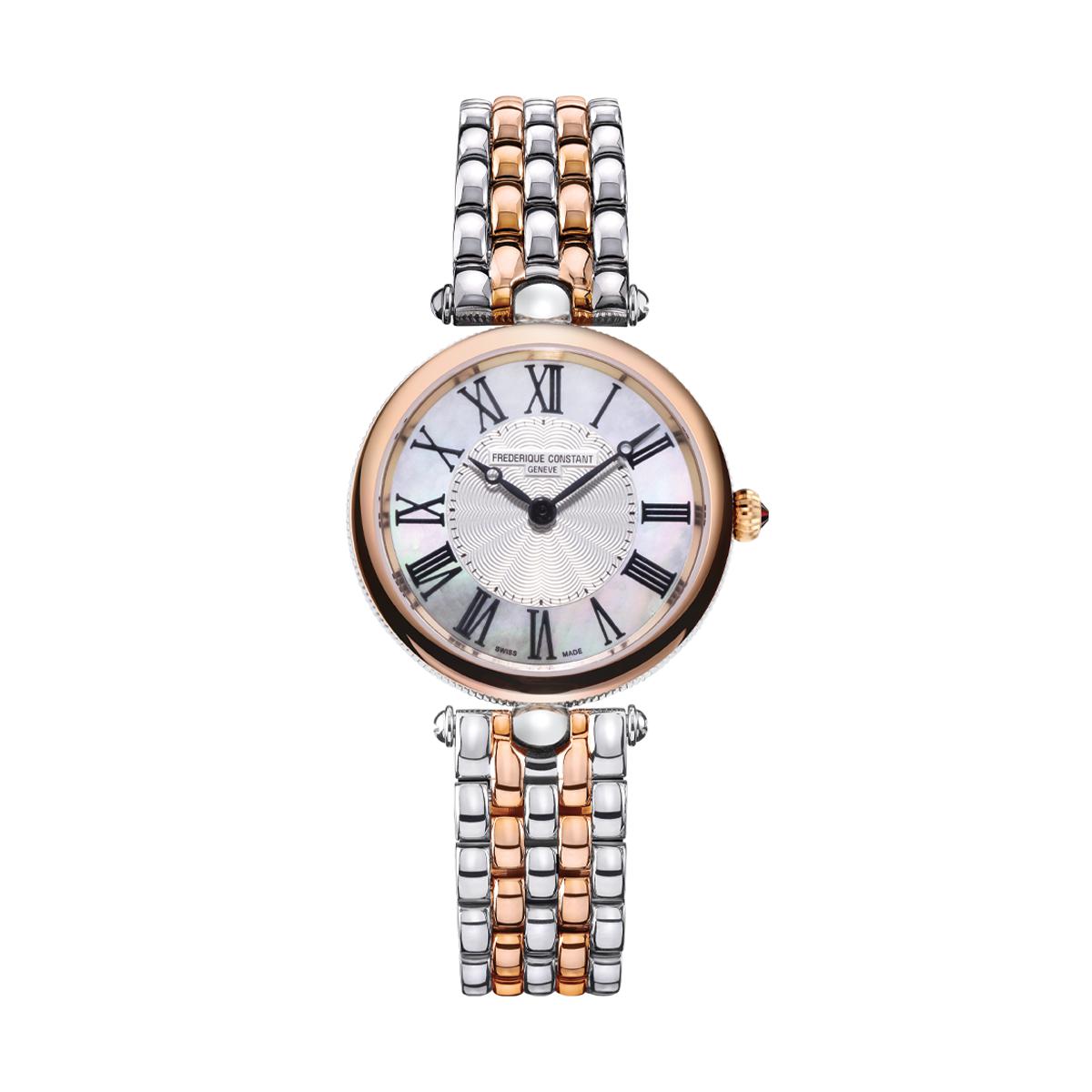 Classic Art Deco Round Acciaio Oro Rosa-Orologi-FREDERIQUE CONSTANT-Gioielleria Granarelli