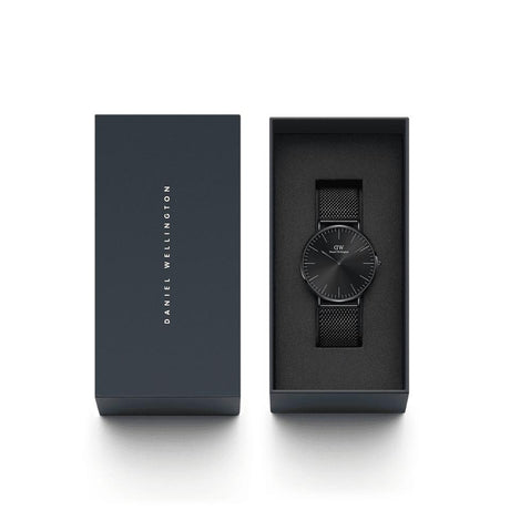 Classic Mesh Onyx Black-Orologi-DANIEL WELLINGTON-Gioielleria Granarelli