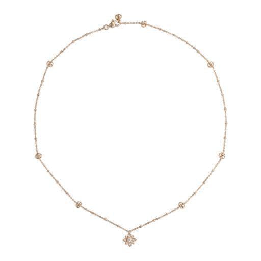 Collana Flora Oro Rosa con Diamanti-Girocolli-GUCCI- [SKU] -Gioielleria Granarelli