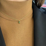 Collana Goccia Tormalina Verde-Collane-GioGio-Gioielleria Granarelli