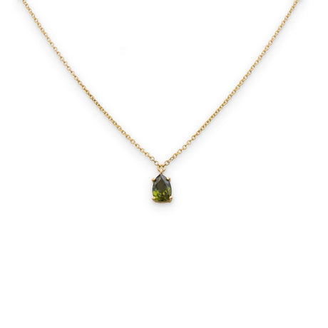 Collana Goccia Tormalina Verde-Collane-GioGio-Gioielleria Granarelli