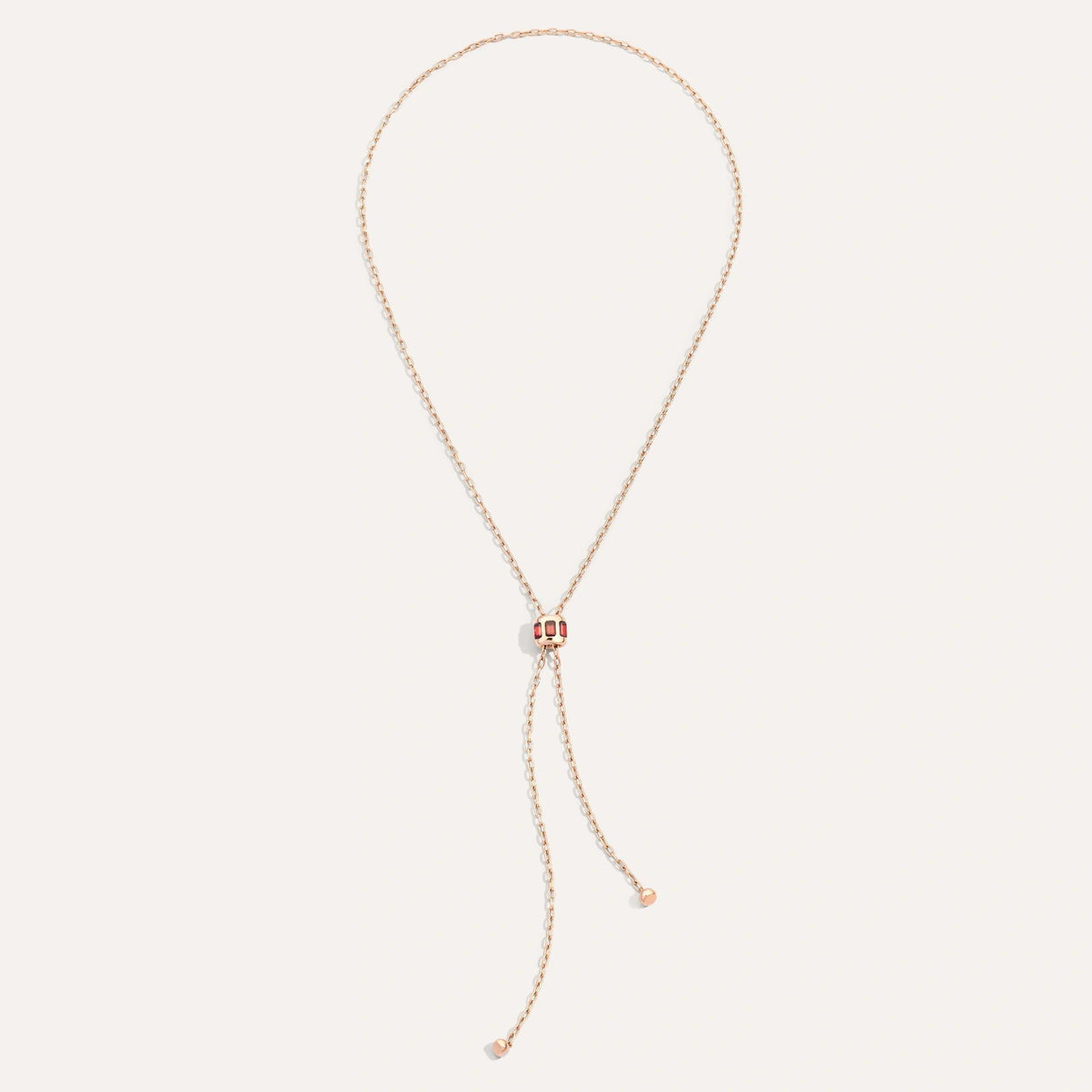 Collana Iconica Oro Rosa e Granato-Girocolli-POMELLATO-Gioielleria Granarelli