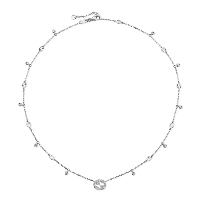 Collana Interlocking G con Diamanti-Girocolli-GUCCI-Gioielleria Granarelli