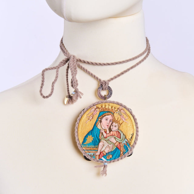 Collana cordino con Tamburello Sacro-Girocolli-AMLÈ-Gioielleria Granarelli