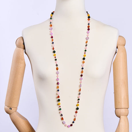 Collana lunga Pietre Multicolore-Girocolli-AMLÈ-Gioielleria Granarelli