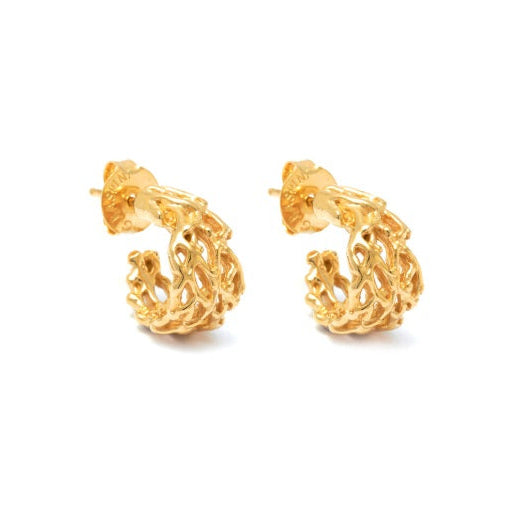 Orecchini Cerchio Coral Piccoli Dorati