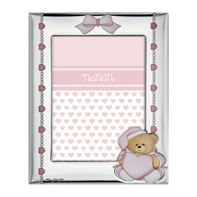 Cornice Tato con Fiocco Rosa 13x18-Living-NANAN- [SKU] -Gioielleria Granarelli