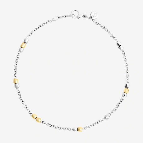 Bracciale DoDo Rosario Argento e Oro Giallo-Bracciali-DODO-Gioielleria Granarelli