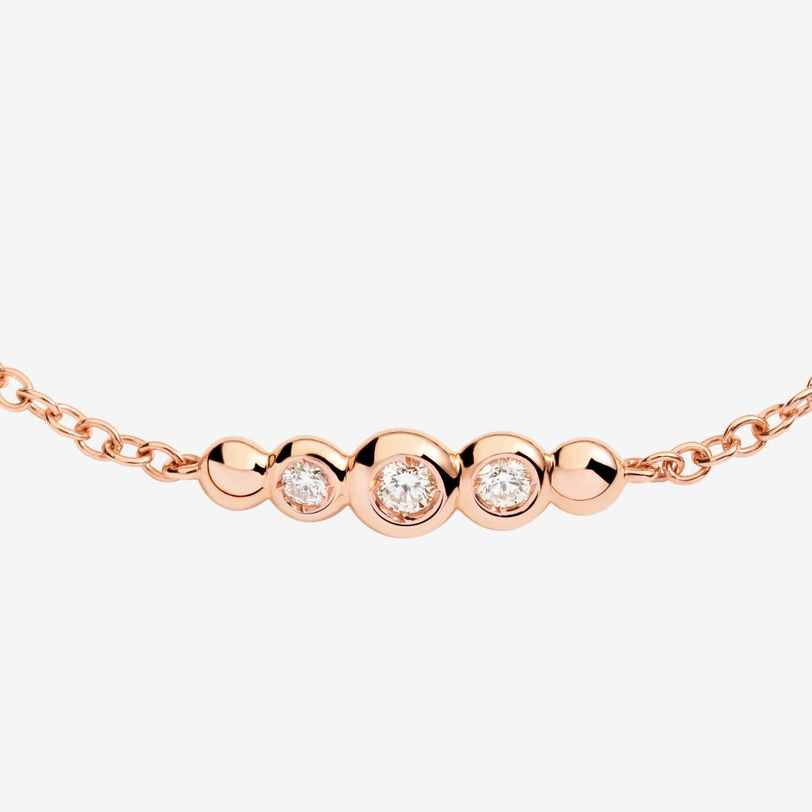 Bracciale DoDo Bollicine Oro Rosa e Diamanti