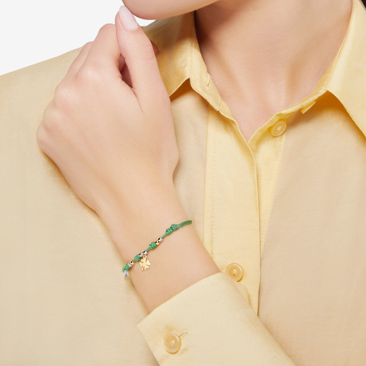 Bracciale Cordino Quadrifoglio-Bracciali-DODO-Gioielleria Granarelli
