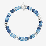 Bracciale DoDo Rondelle Argento e Plastica Riciclata Blu-Bracciali-DODO-Gioielleria Granarelli