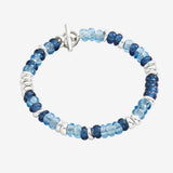 Bracciale DoDo Rondelle Argento e Plastica Riciclata Blu-Bracciali-DODO-Gioielleria Granarelli