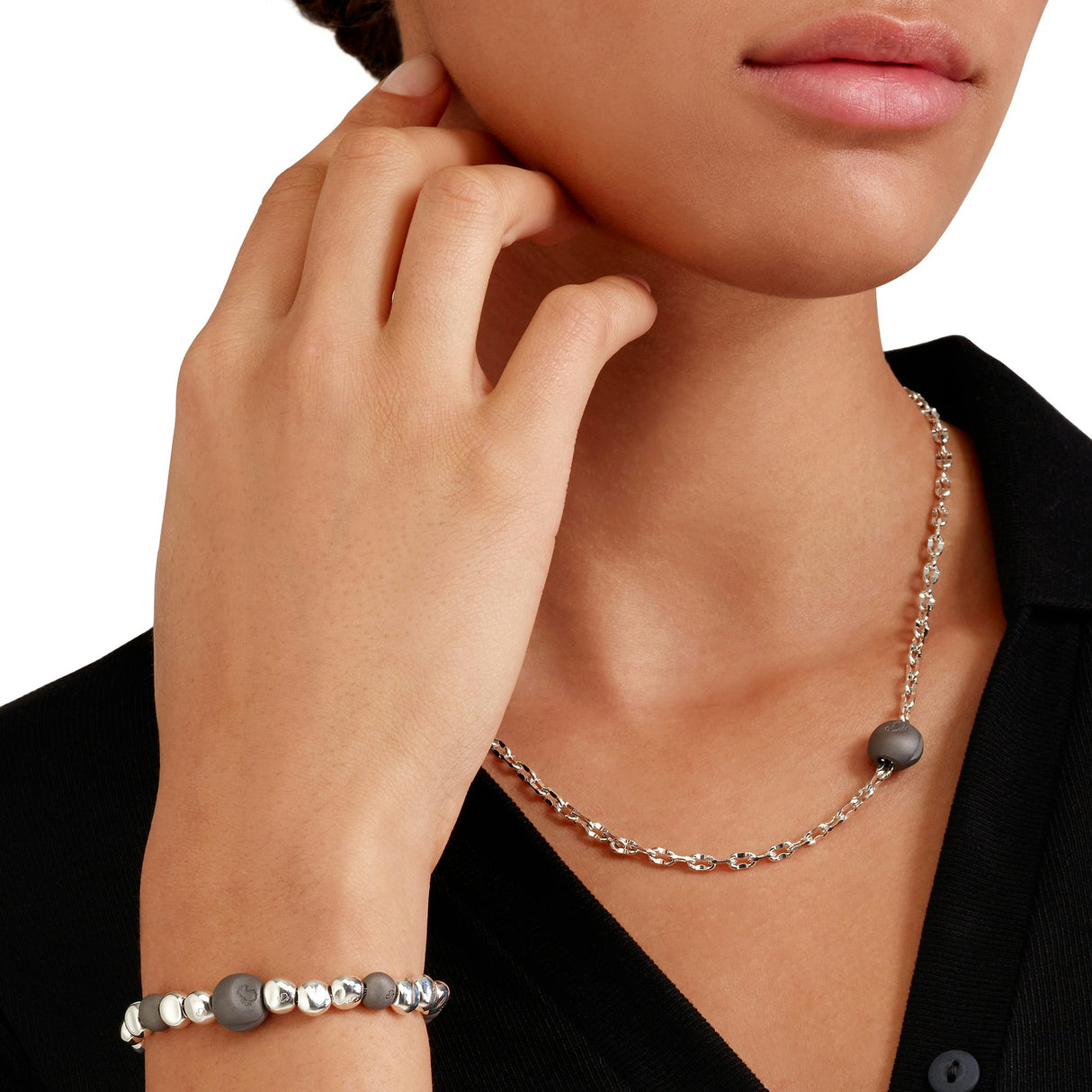 Bracciale DoDo Pepita Argento e Titanio