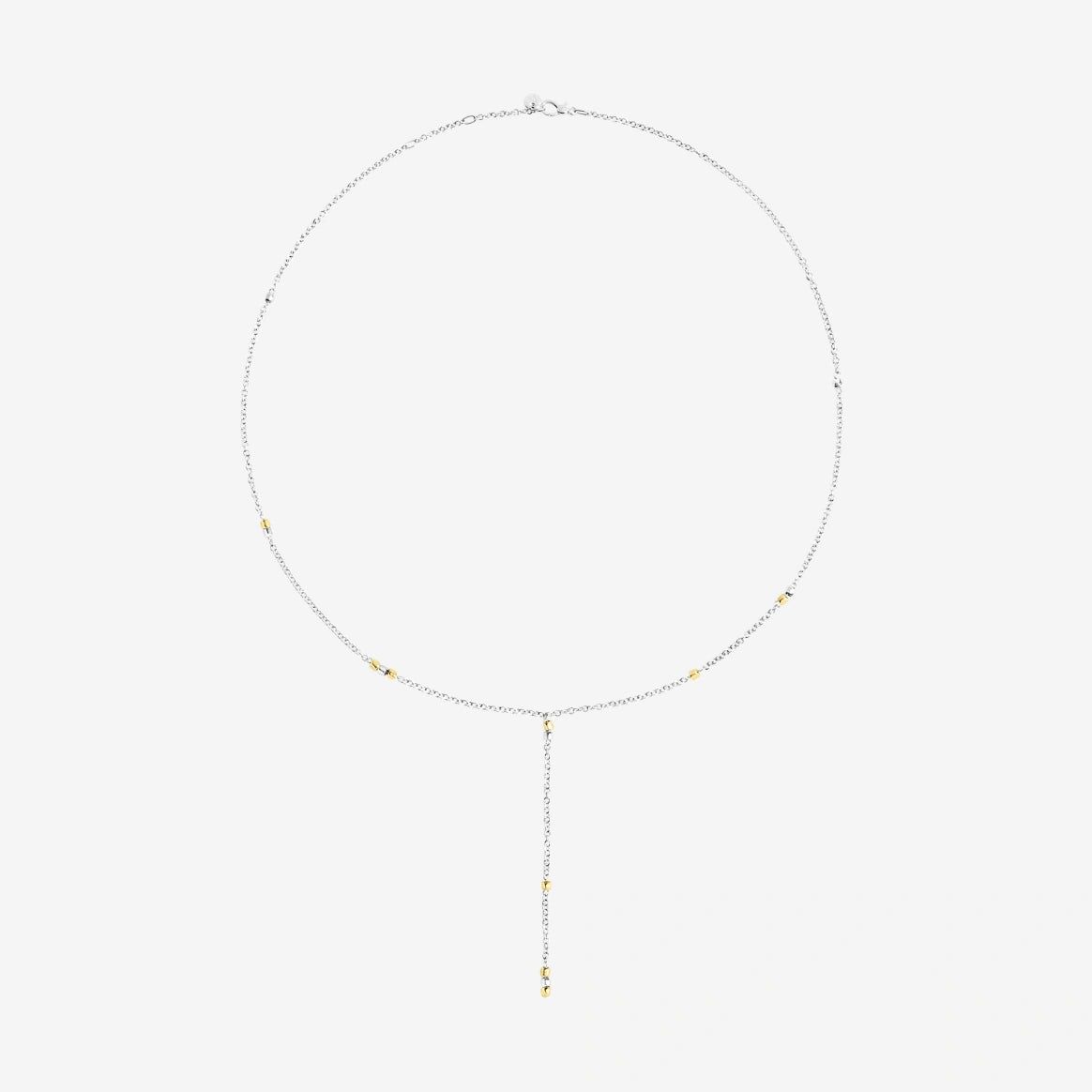 Collana DoDo Rosario Lariat Argento e Oro Giallo-Girocolli-DODO-Gioielleria Granarelli