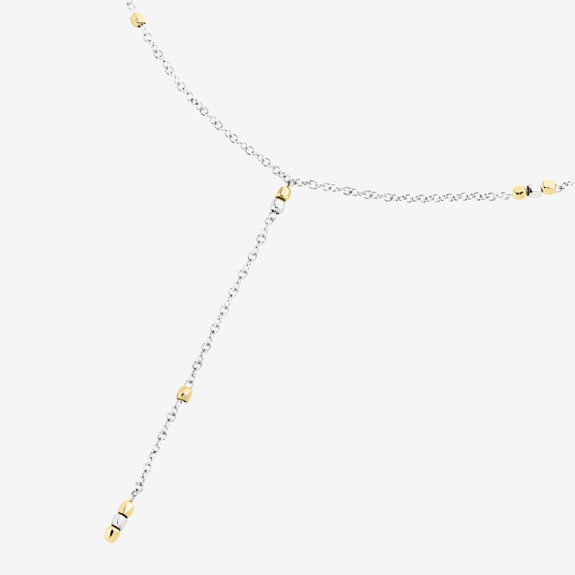 Collana DoDo Rosario Lariat Argento e Oro Giallo-Girocolli-DODO-Gioielleria Granarelli