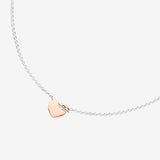 Collana DoDo Argento e Cuore Oro Rosa Tbar-Girocolli-DODO-Gioielleria Granarelli